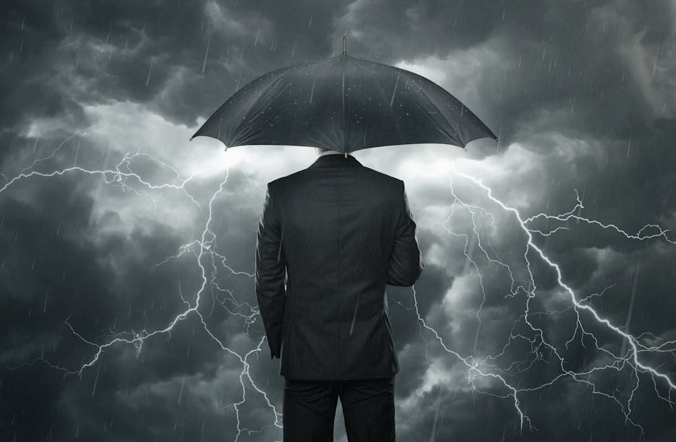 Trouble ahead concept